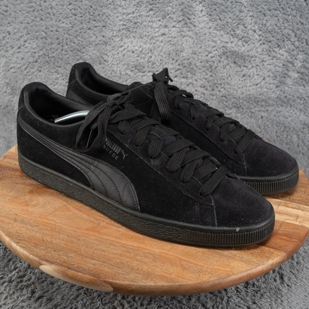 PUMA Suede Classic Triple Black Sneakers 381514-01 Mens Size 13